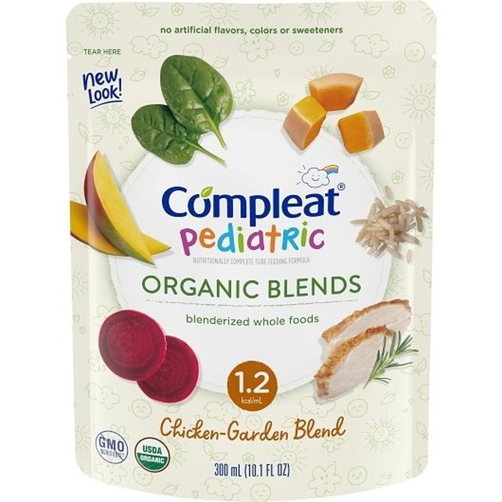 Compleat Organic Blends Pediatric Chicken And Garden Blend Tube Feeding Formula, 10.1 Fluid Ounce -- 24 Per Case