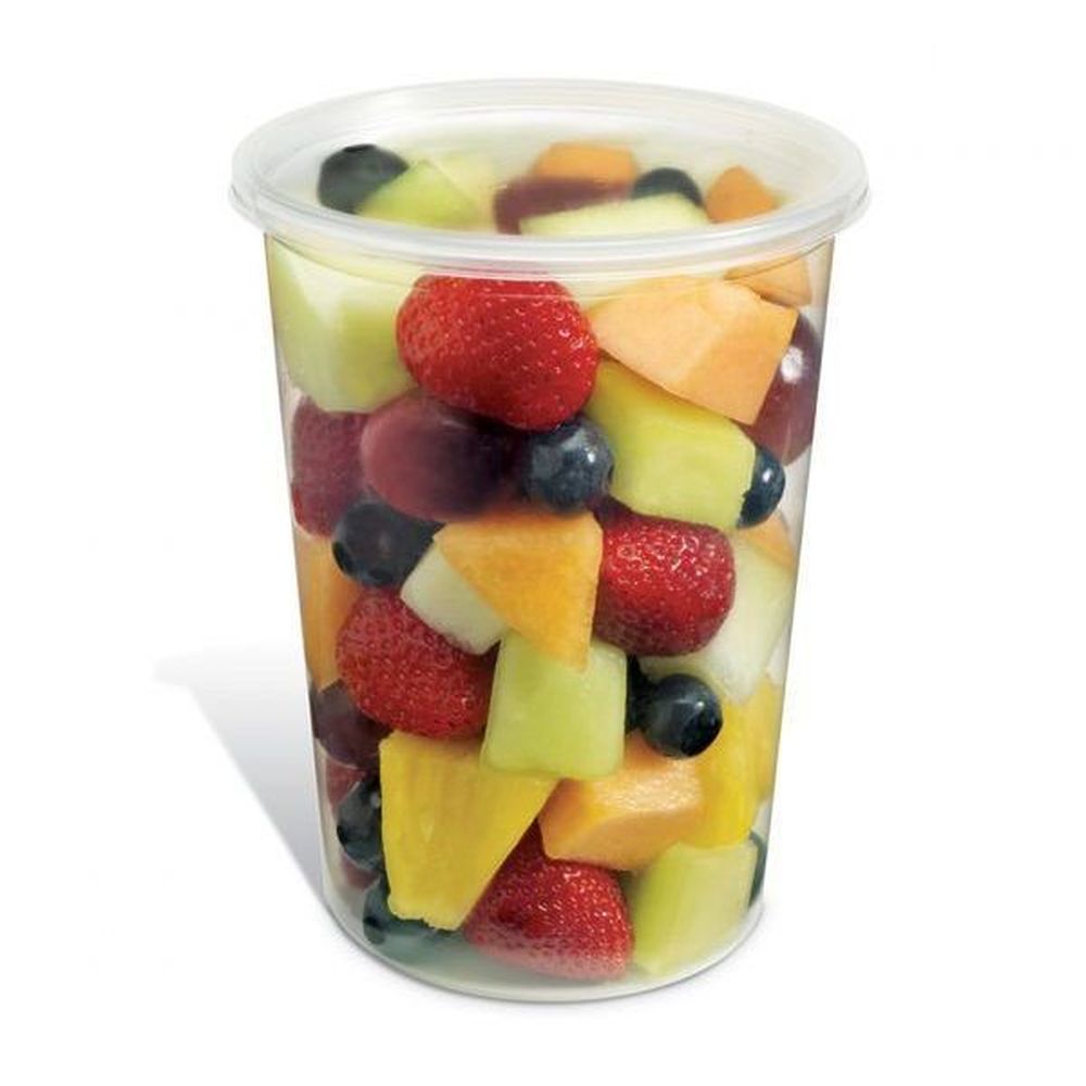 Placon Clear Polypropylene Round Deli Container, 32 Ounce Capacity -- 500 Per Case