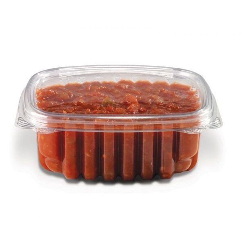 Clear PET Crystal Seal Hinged Container 12 Ounce