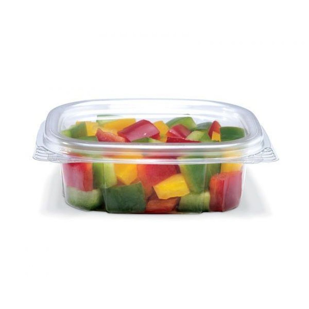 Placon Envase Transparente De Pet Con Bisagra Crystal Seal, Capacidad De 4 Onzas -- 400 Por Caja