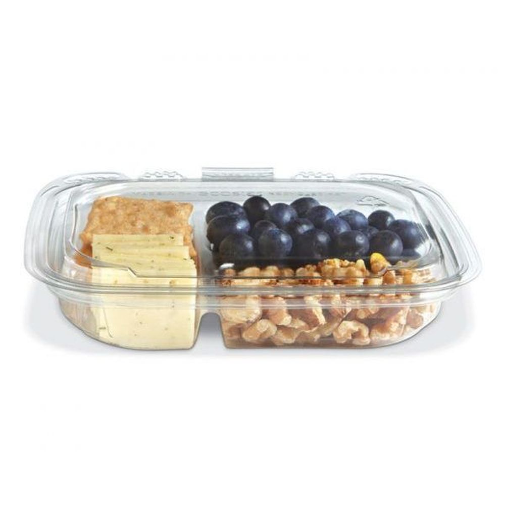 Placon Crystal Seal Refresh 3 Compartment Container, 13 Ounce Capacity -- 200 Per Case