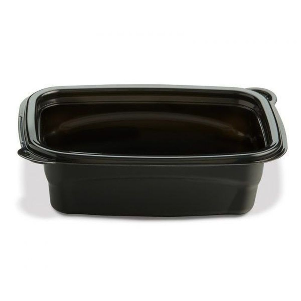 Placon Black Polypropylene Homefresh Entree Container Base, 12 Ounce Capacity -- 400 Per Case