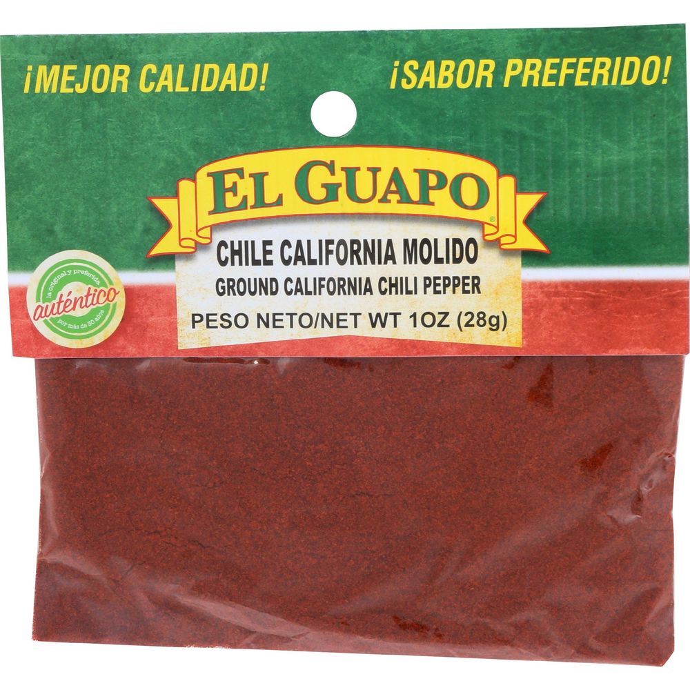 El Guapo Ground California Chili Pepper, 1 Ounce -- 18 Per Case