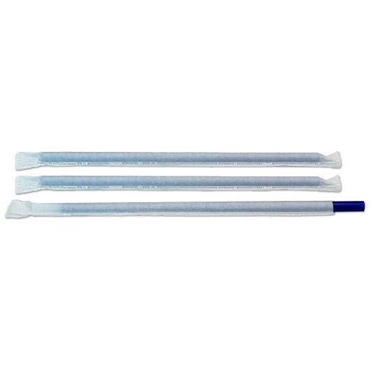D&w Fine Pack Individually Wrapped Giant Blue Straw, 9 Inch -- 1200 Per Case
