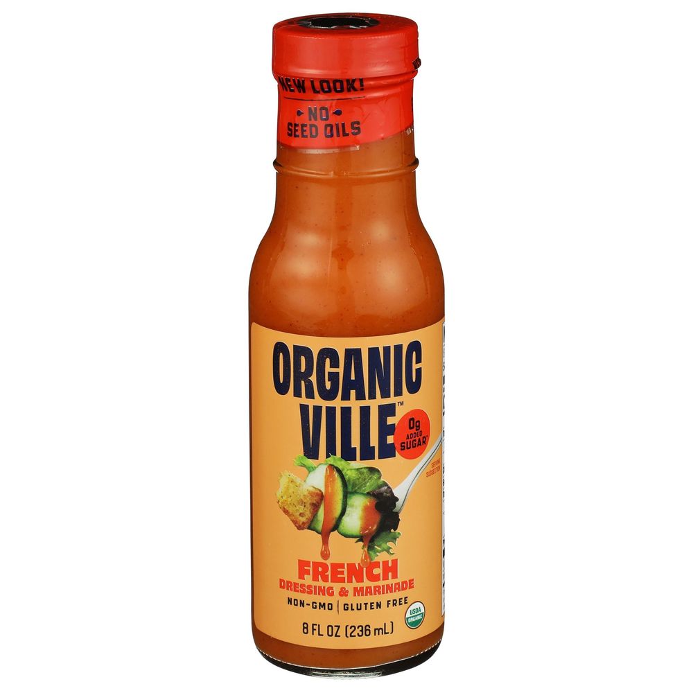 Organicville Organic French Dressing And Marinade, 8 Fluid Ounce -- 6 Per Case