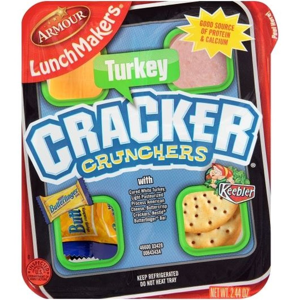 Armour Lunchmakers Portable Meal Kit With Turkey, Cheese, Crackers And Treat, 2.44 Ounce -- 18 Per Case