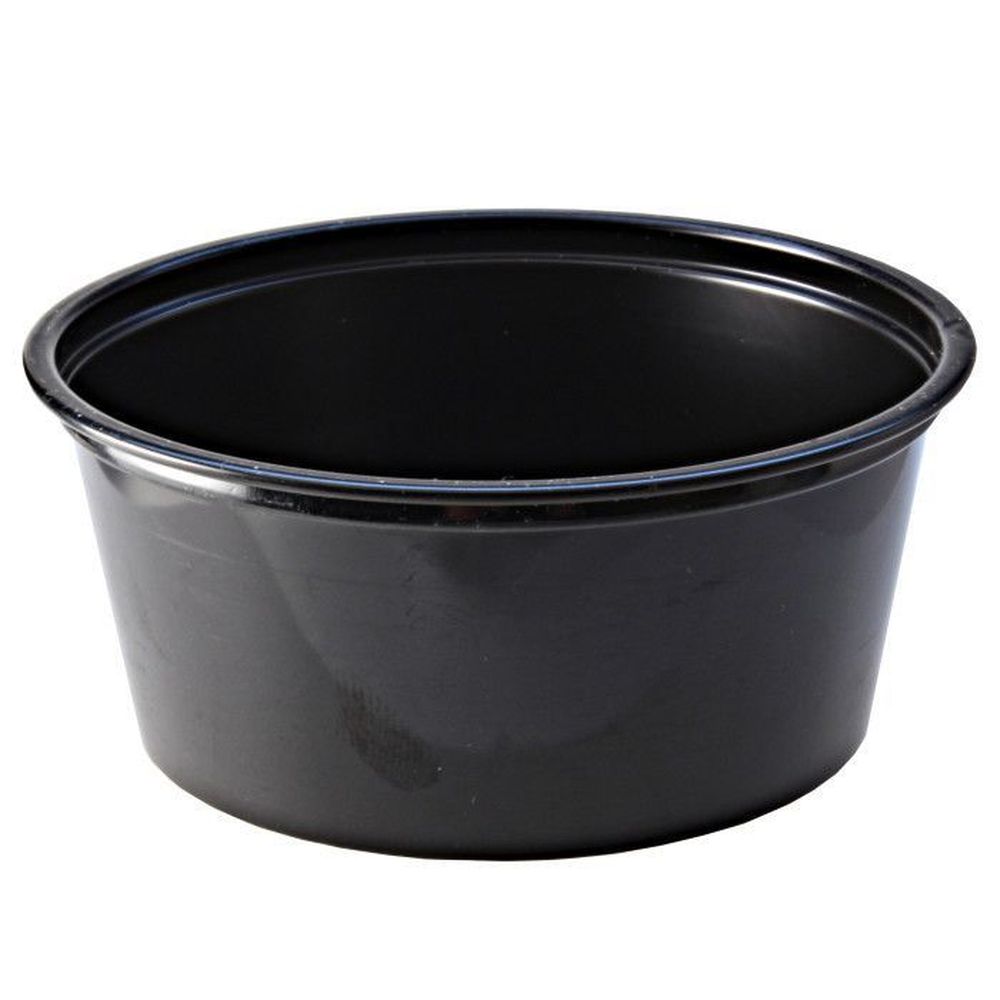 Black Plastic Portion Cup