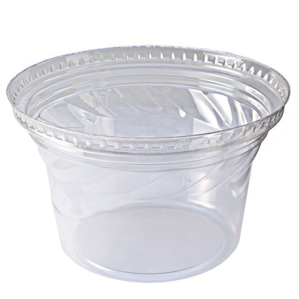 Clear Swirl Tall Dome Lid without Hole for Dessert Container