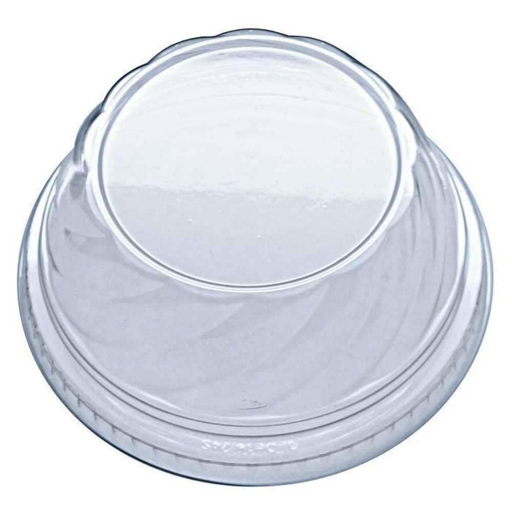 Clear Swirl Dome Lid without Hole for Dessert Container