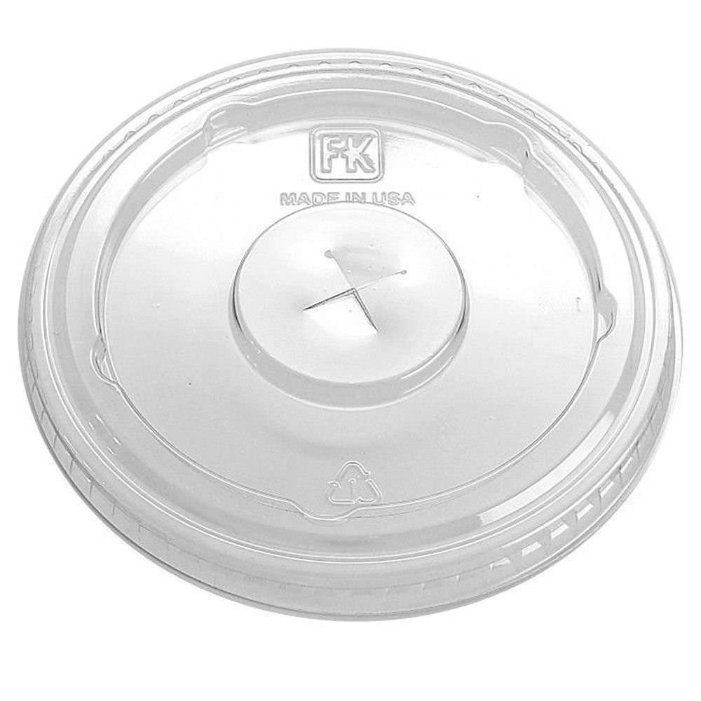 Clear PET Flat x-Slot Lid for RK32 and KC32 Cup