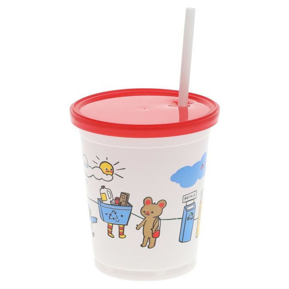 Recycle Friends Stock Print Kids Cup Lid and Straw