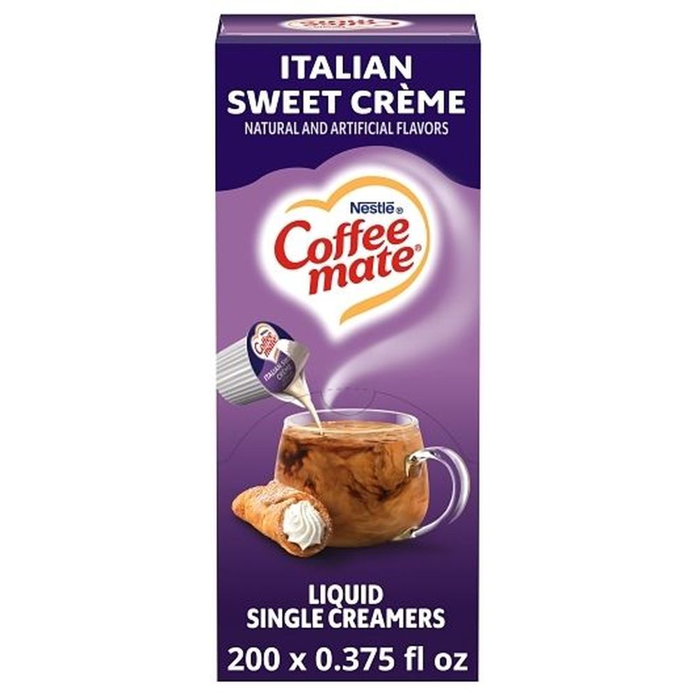 Coffee-mate Italian Sweet Creme Singles Liquid Coffee Creamer, 18.7 Fluid Ounce -- 4 Per Case