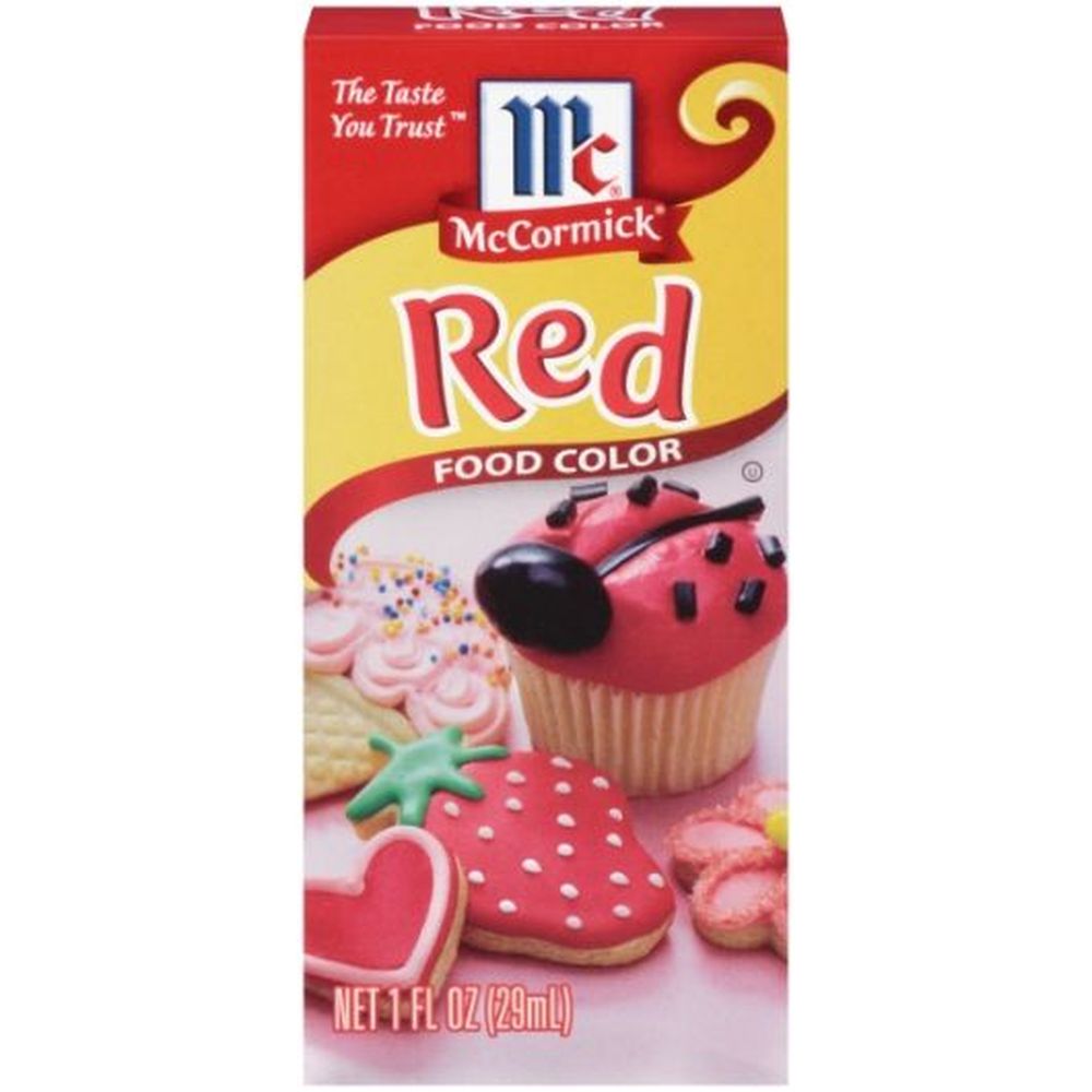 Mccormick Red Food Color, 1 Fluid Ounce -- 72 Per Case