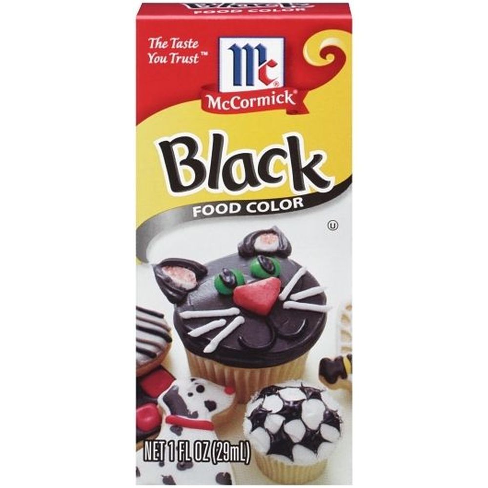 Mccormick Black Food Color, 1 Fluid Ounce -- 72 Per Case