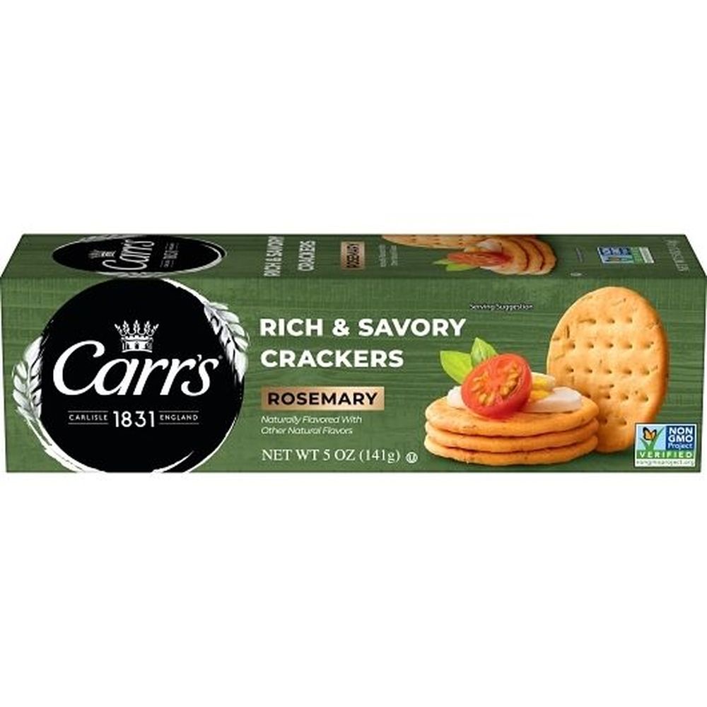 Carr's Rosemary Rich And Savory Cracker, 5 Ounce -- 12 Per Case