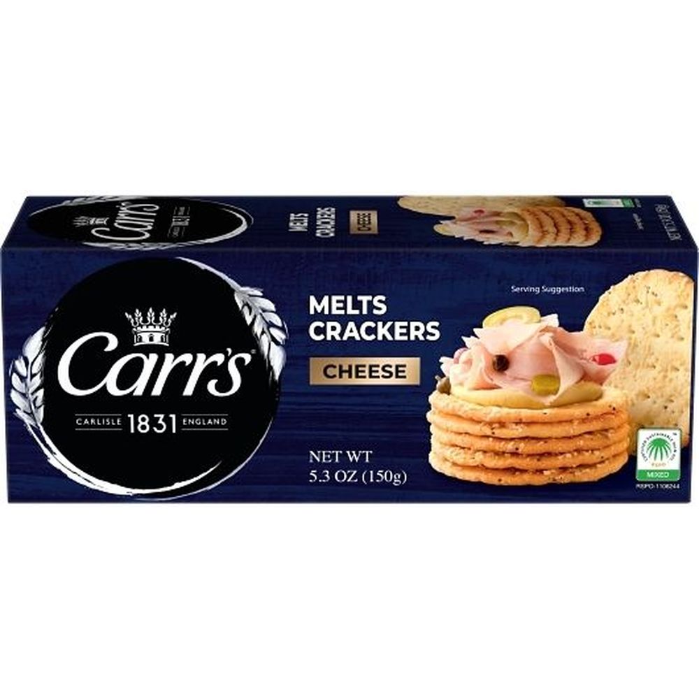 Carr's Cheese Melts Cracker, 5.3 Ounce -- 12 Per Case