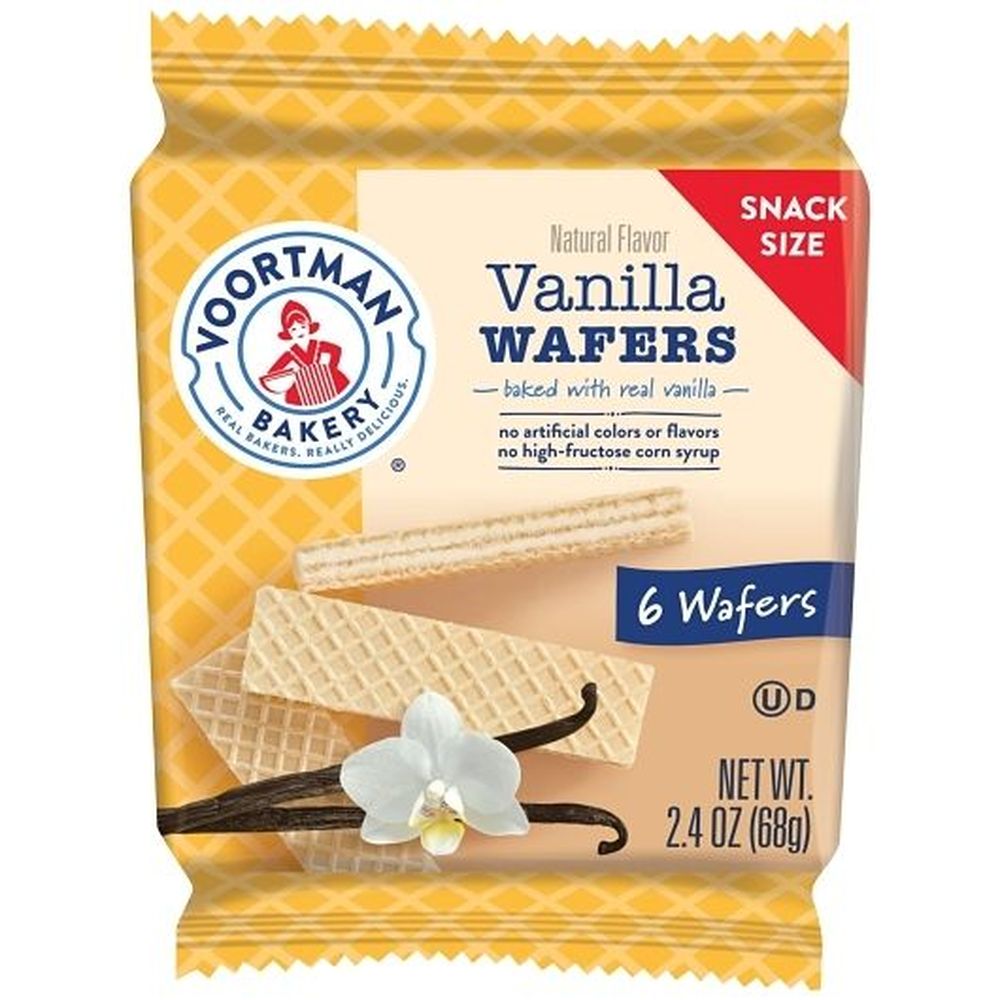 Voortman Natural Flavor Vanilla Wafer, 2.4 Ounce -- 36 Per Case