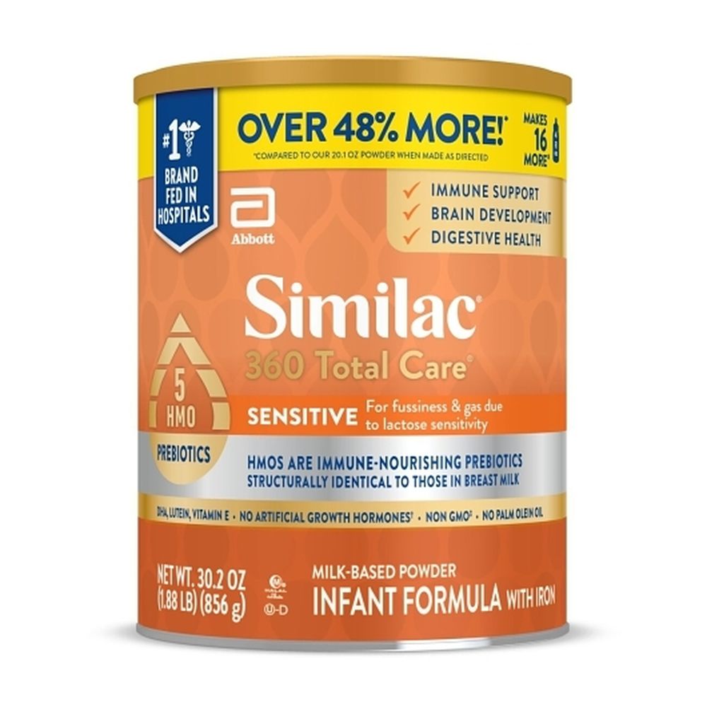 Similac 360 Total Care Sensitive Infant Formula With Iron, 30.2 Ounce -- 6 Per Case