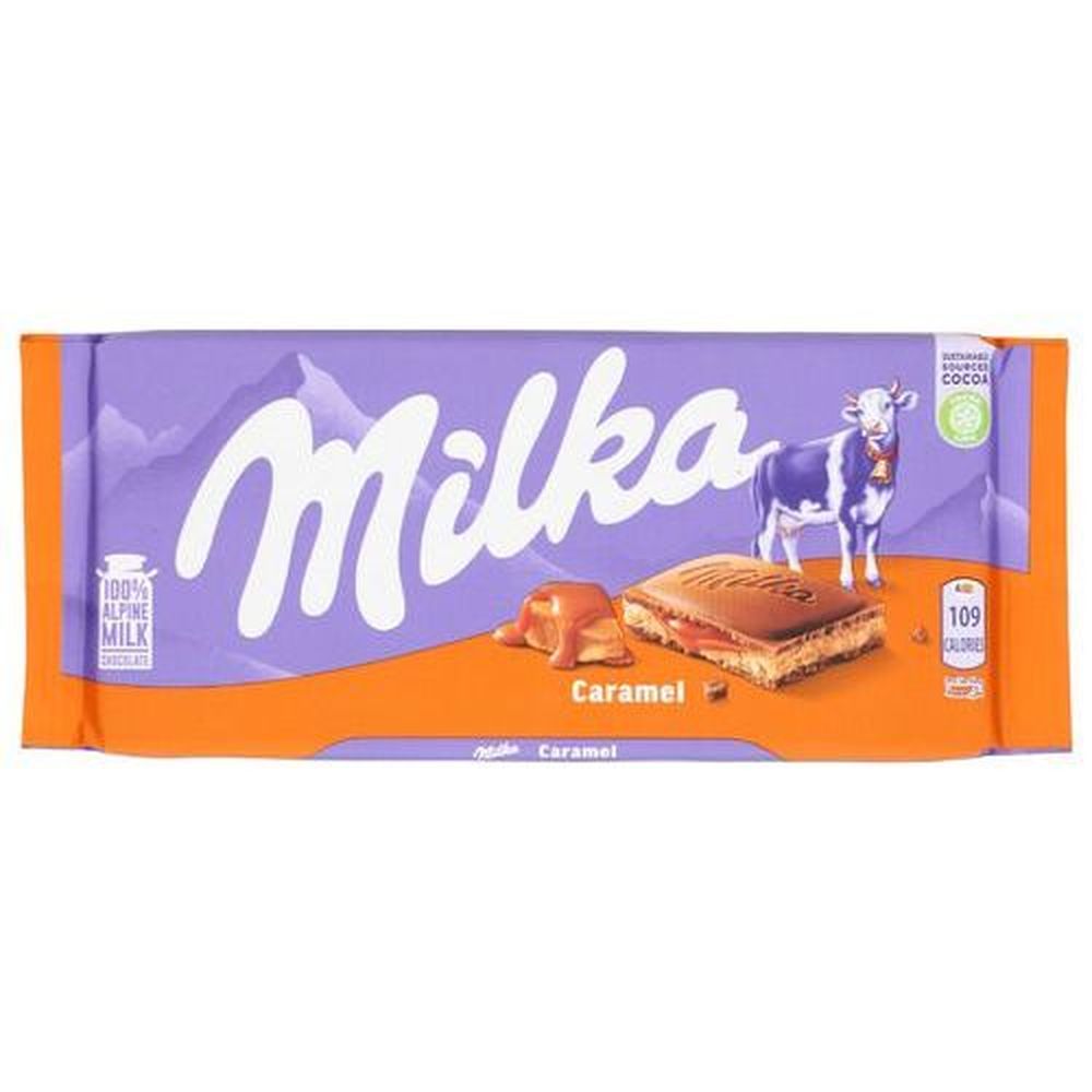 Milka Caramel Chocolate Bar, 3.5 Ounce -- 23 Per Case