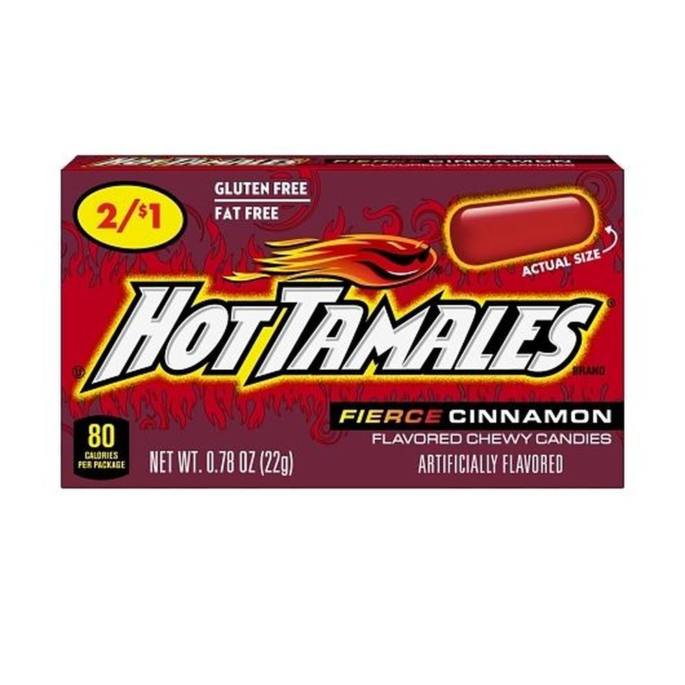 Hot Tamales Fierce Cinnamon Flavored Chewy Candy, 0.78 Ounce -- 384 Per Case