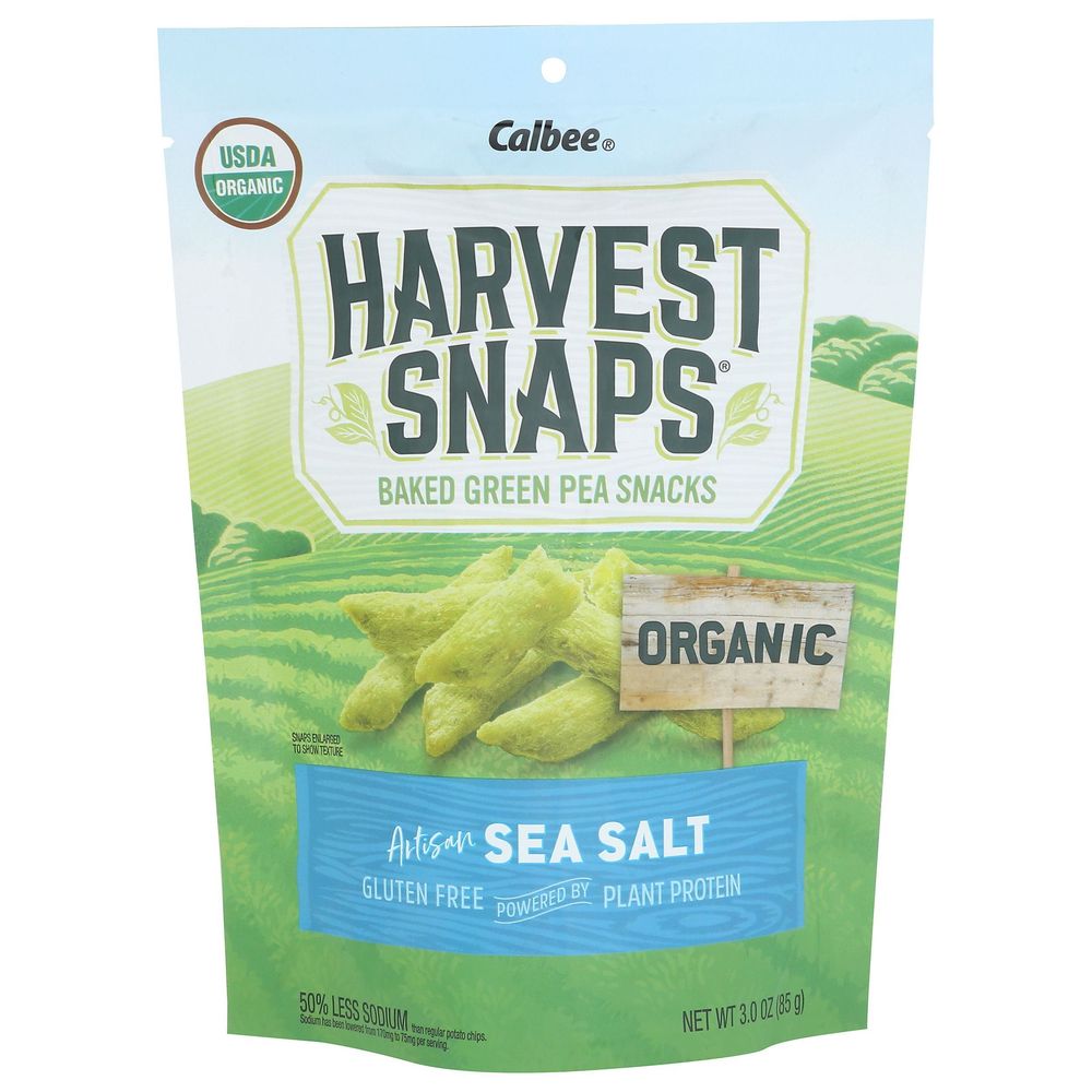 Organic Artisan Sea Salt Baked Green Pea Snacks