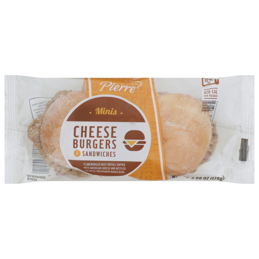 Pierre Mini Twin Cheeseburger, 4.88 Ounce -- 24 Per Case