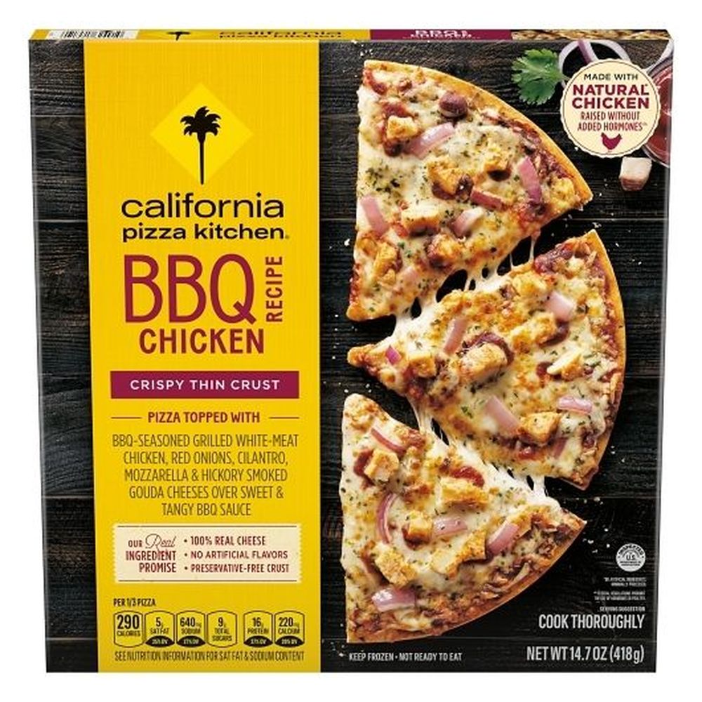 California Pizza Kitchen 12 Inch Bbq Chicken Recipe Crispy Thin Crust Pizza, 14.7 Ounce -- 14 Per Case