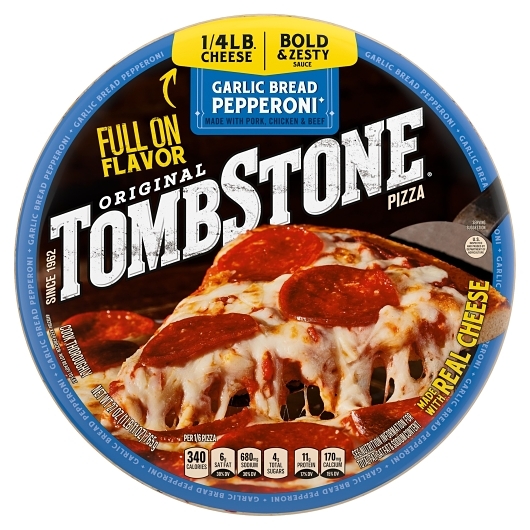 Tombstone 12 Inch Garlic Bread Pepperoni Pizza, 27 Ounce -- 12 Per Case