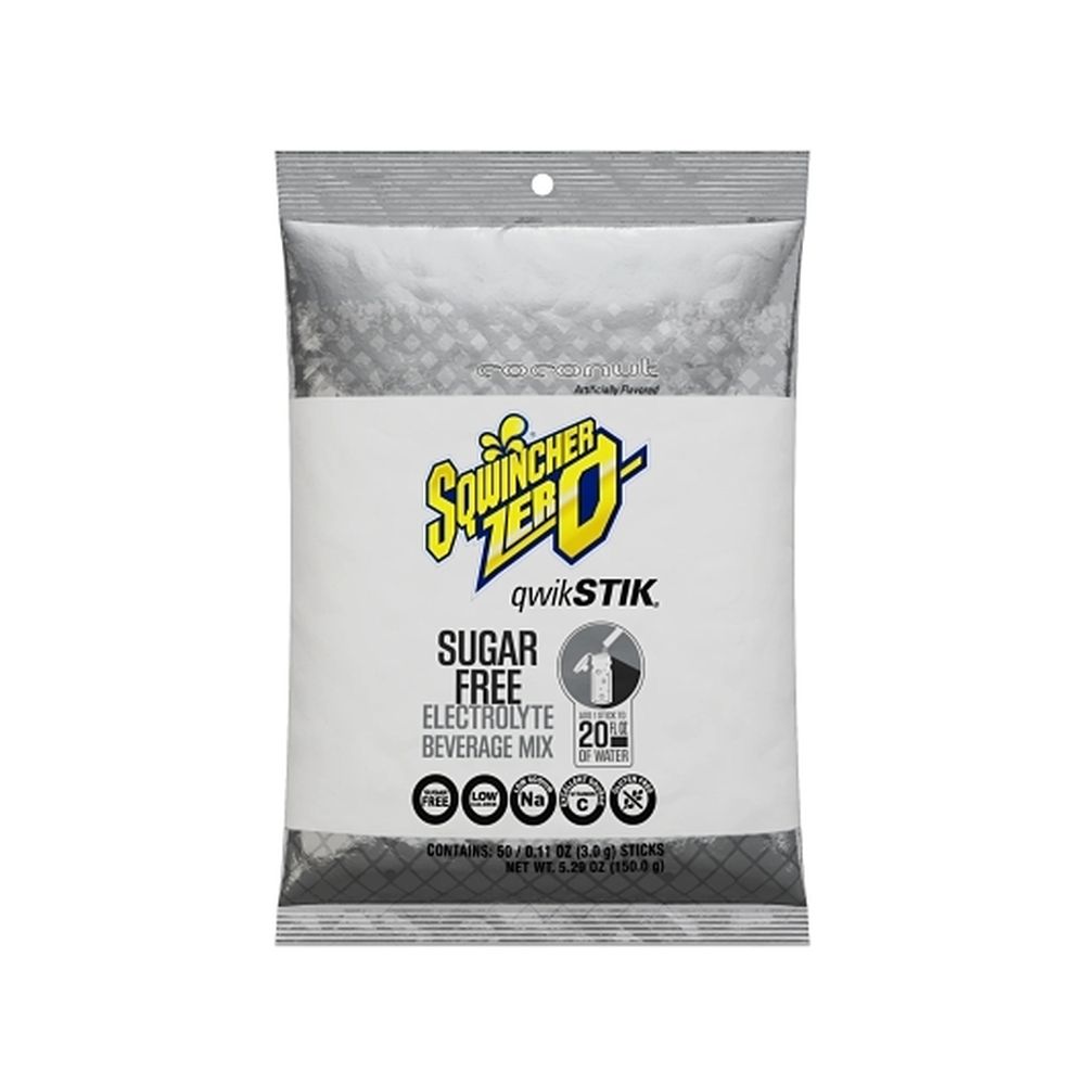 Sqwincher Zero Qwik Stik Coconut Electrolyte Beverage Mix, 0.11 Ounce -- 500 Per Case
