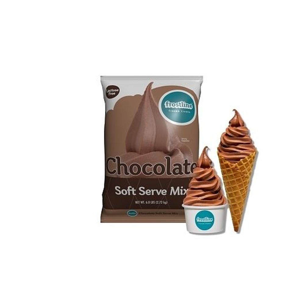 Frostline Lactose Free Chocolate Soft Serve Mix, 6 Pound -- 6 Per Case