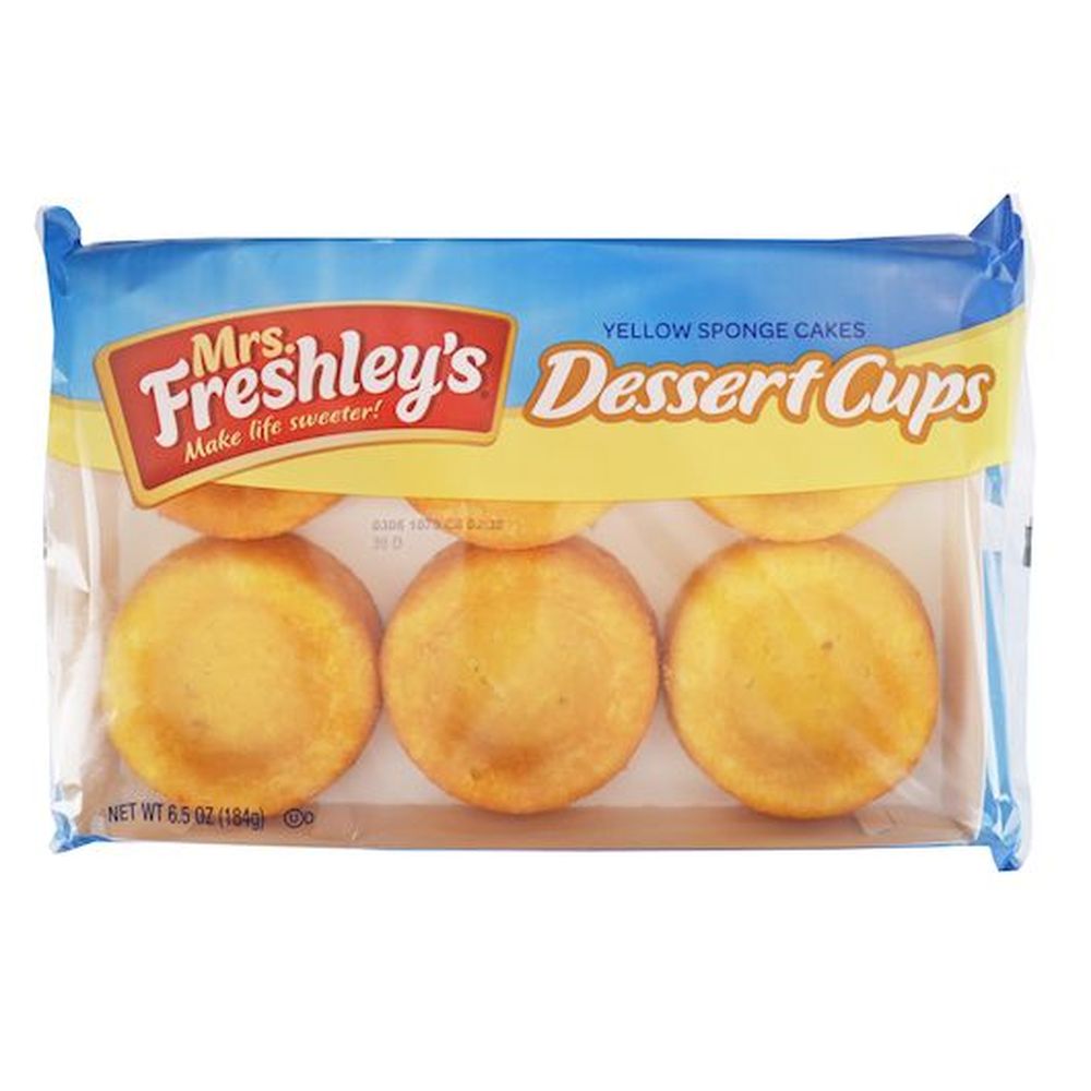Yellow Sponge Cake Dessert Cup