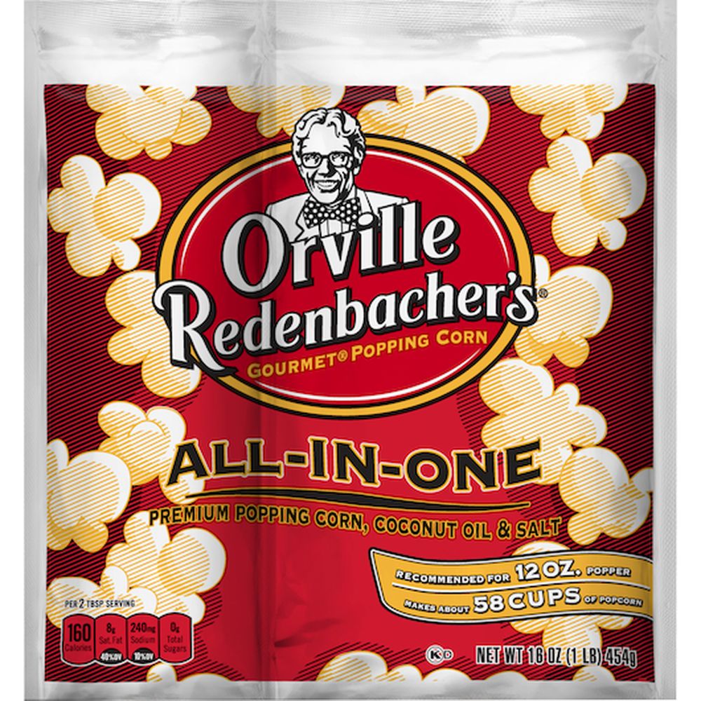 Orville Redenbacher's All In One Popcorn With Coconut Oil And Salt, 16 Ounce -- 24 Per Case