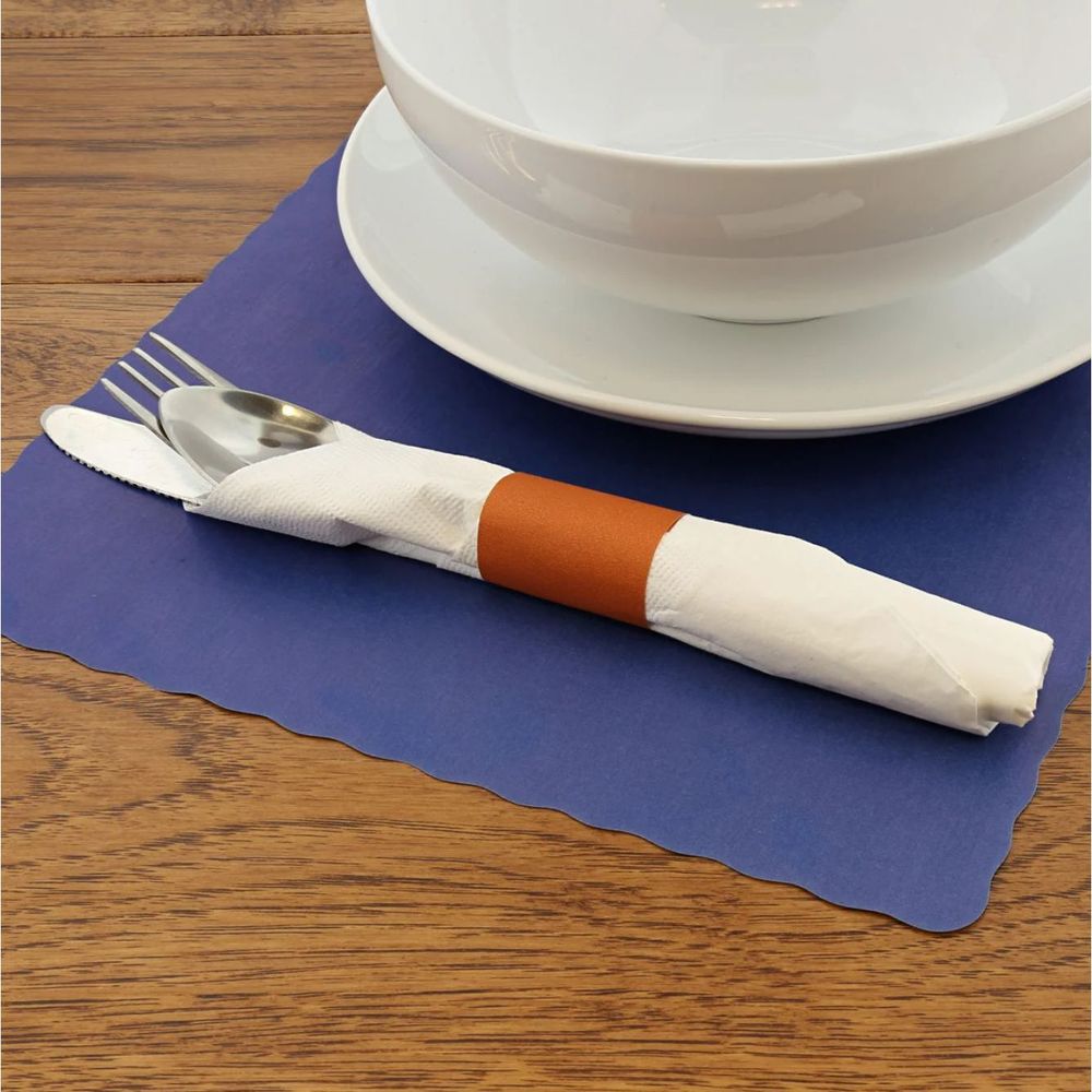 Blue Scalloped Placemat