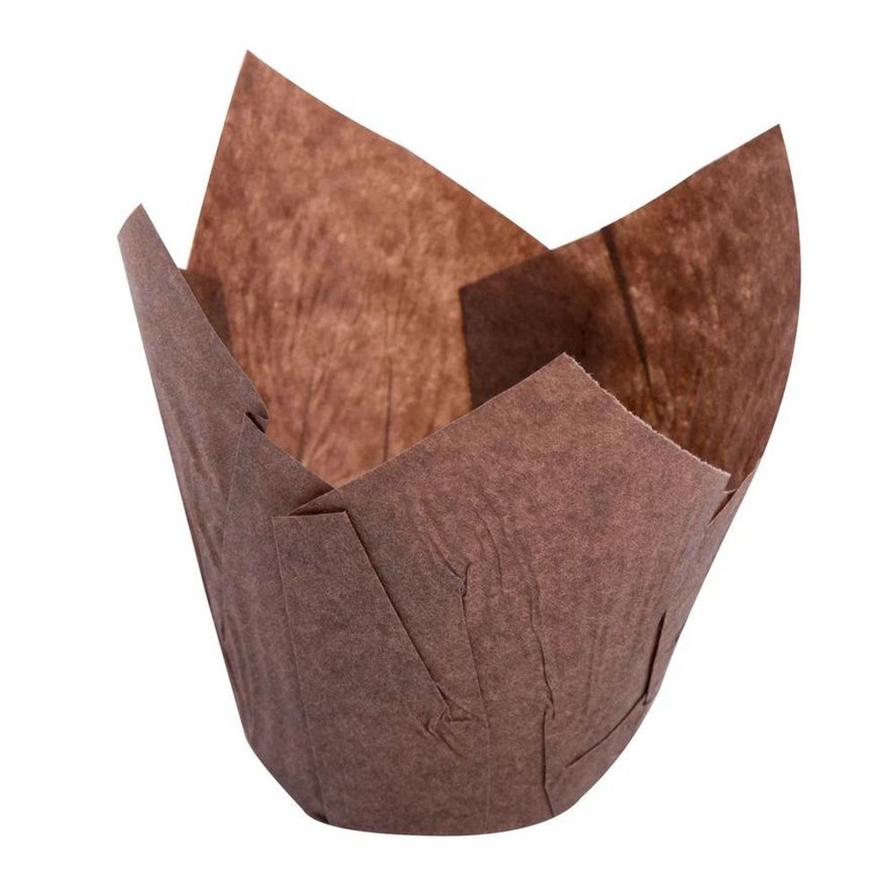 Brown Large Tulip Baking Cup