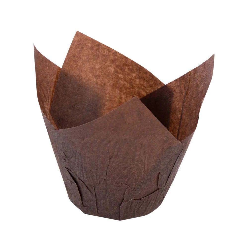 Brown Small Tulip Baking Cup