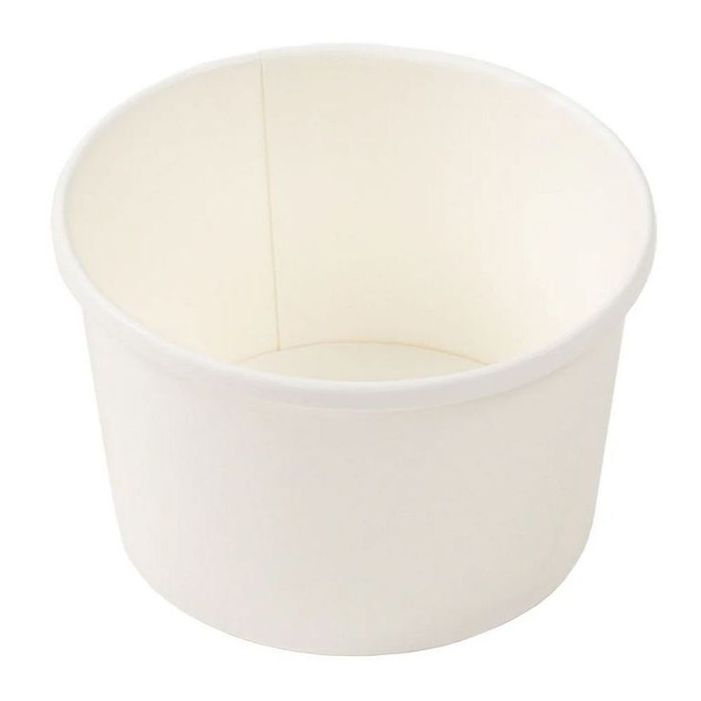White Paper Food Container 8 Ounce Capacity