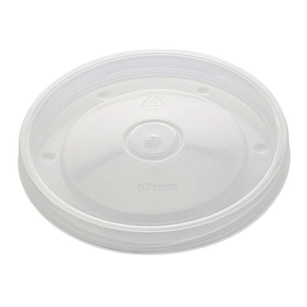 Clear Polypropylene Vented Container Lid for 8 and 12 Ounce Container