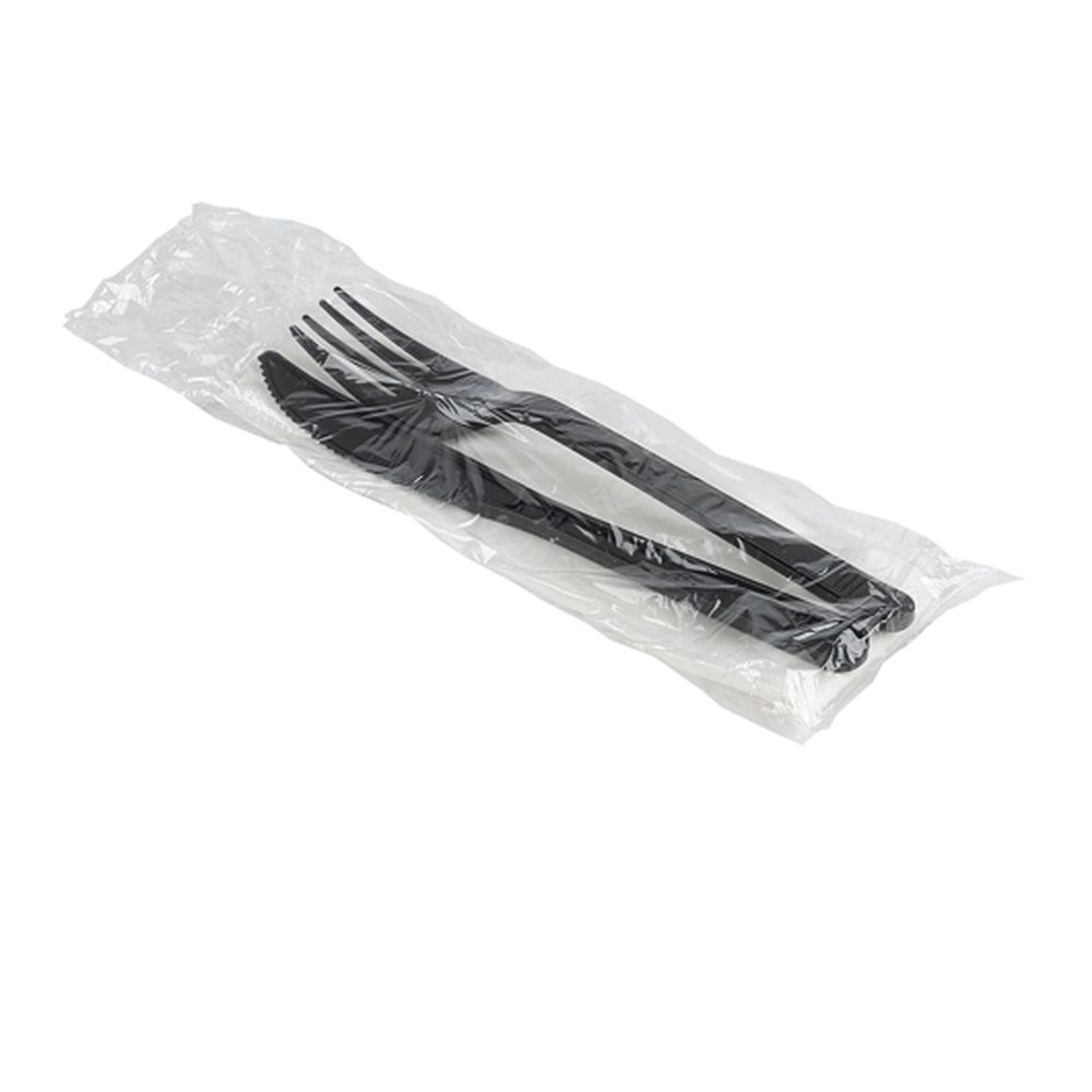 Amercare Black Fork Knife Meal Kit, 500 Count