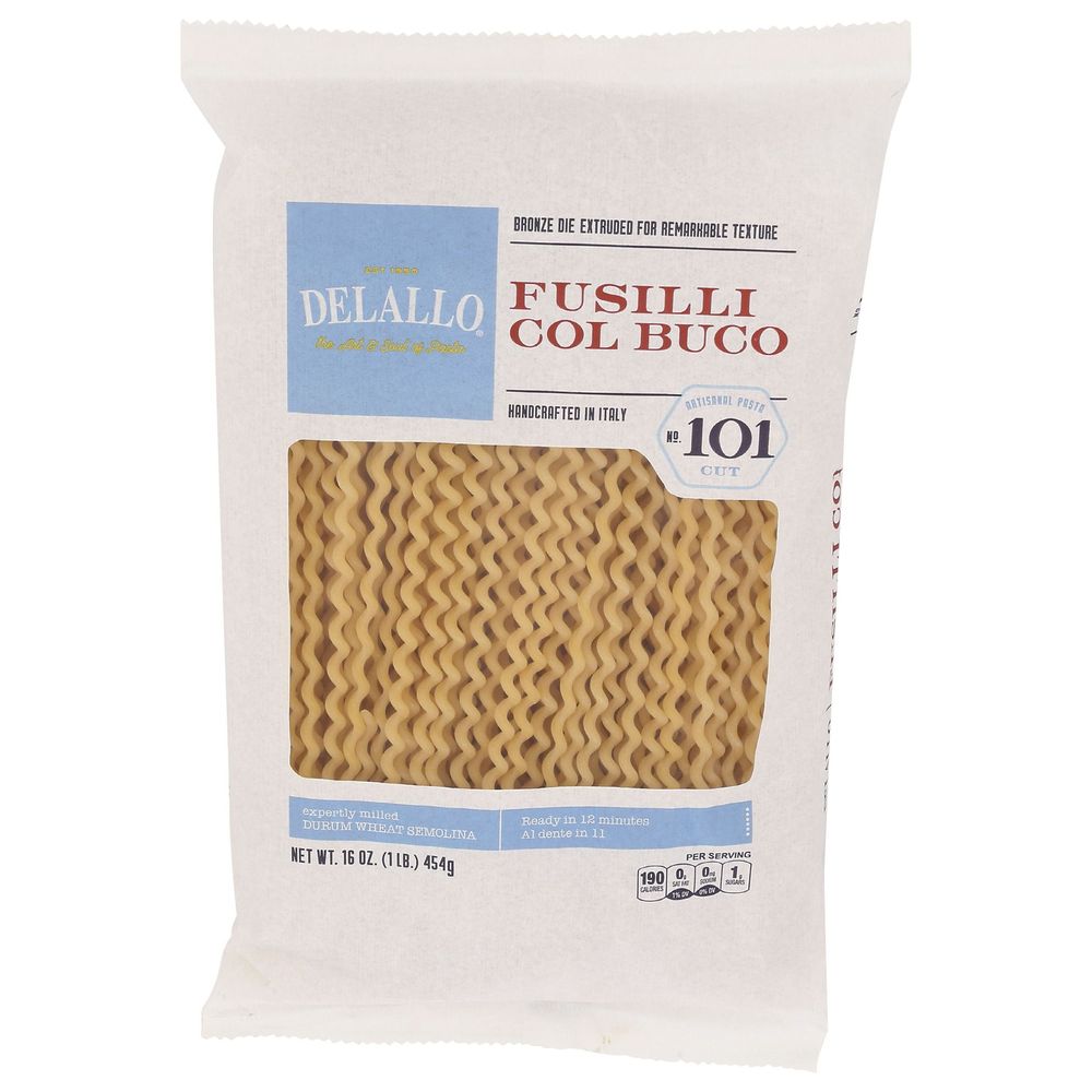 Delallo Fusilli Col Buco, 16 Ounce -- 16 Per Case