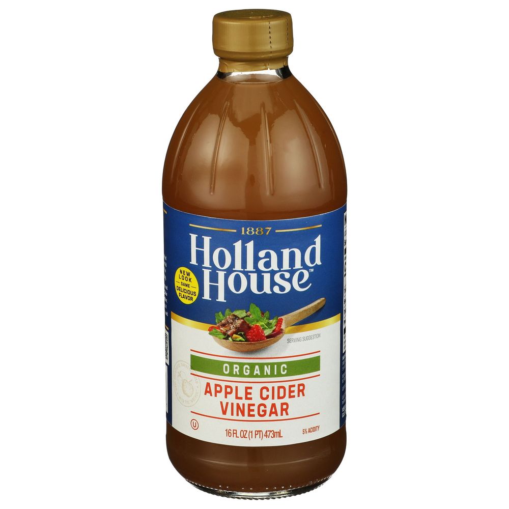 Holland House Organic Apple Cider Vinegar, 16 Ounce -- 6 Per Case