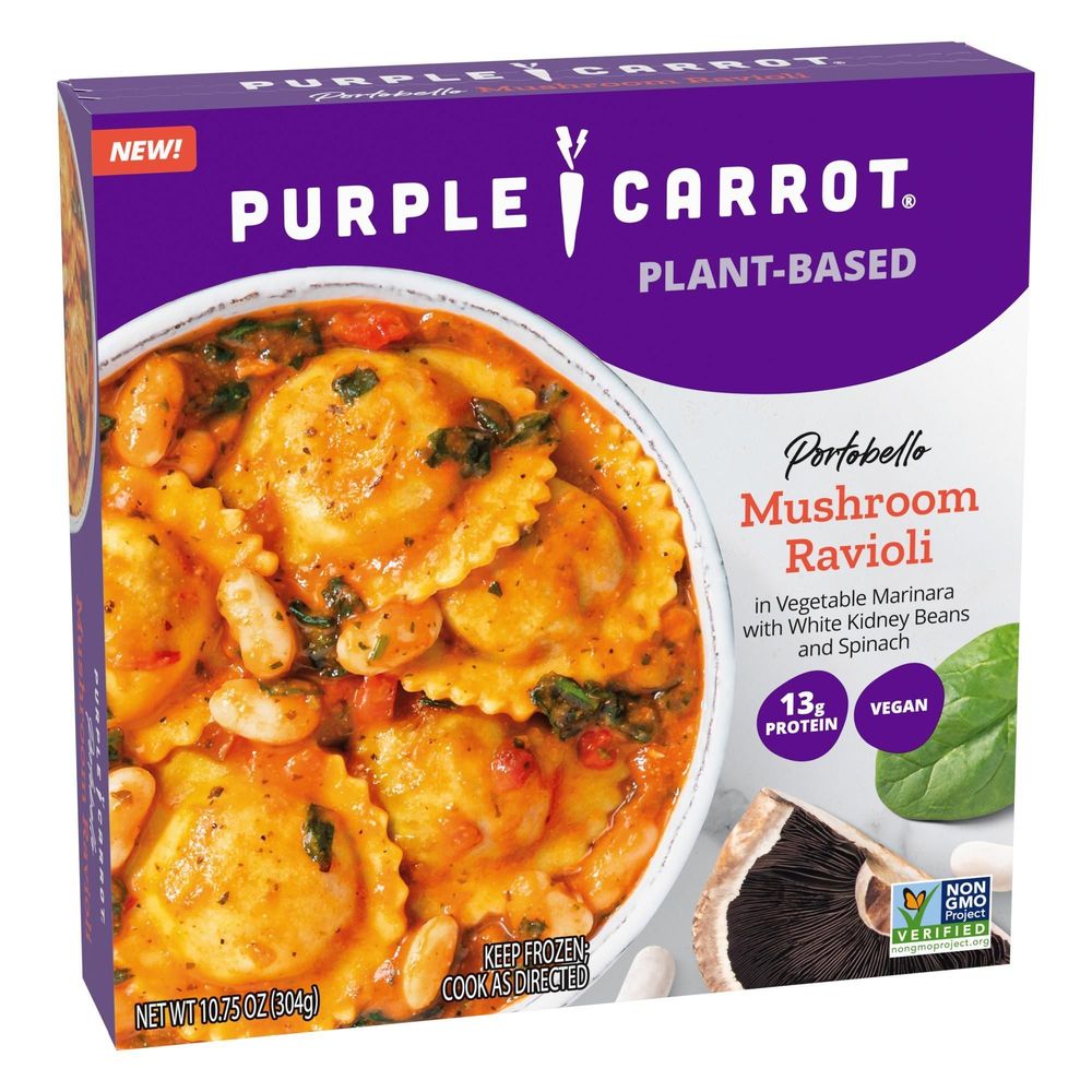 Purple Carrot Portobello Plant Based Mushroom Ravioli, 10.75 Ounce -- 8 Per Case