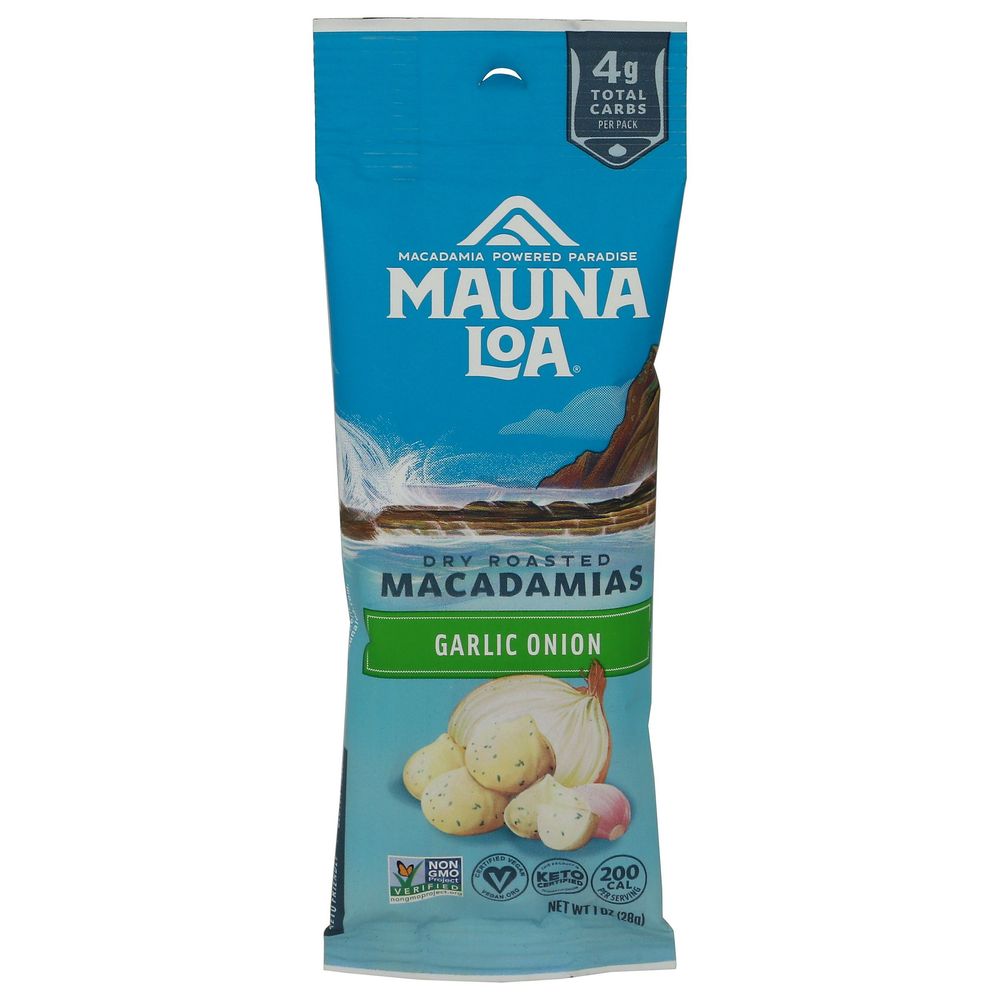 Mauna Loa Garlic Onion Dry Roasted Macadamias Nuts, 1 Ounce -- 12 Per Case