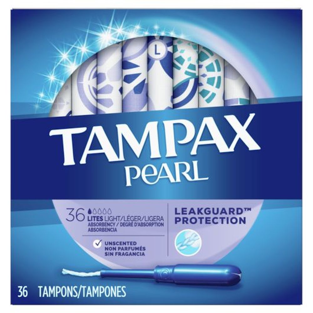 Tampax Pearl Light Tampon, 36 Count -- 12 Per Case