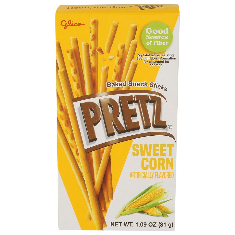 Glico Pretz Sweet Corn Baked Snack Sticks, 1.09 Ounce -- 10 Per Case