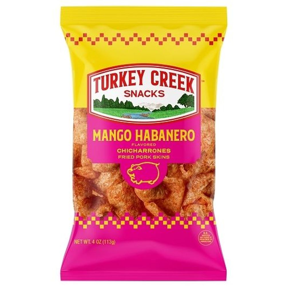 Turkey Creek Mango Habanero Pork Rinds, 4 Ounce -- 12 per case