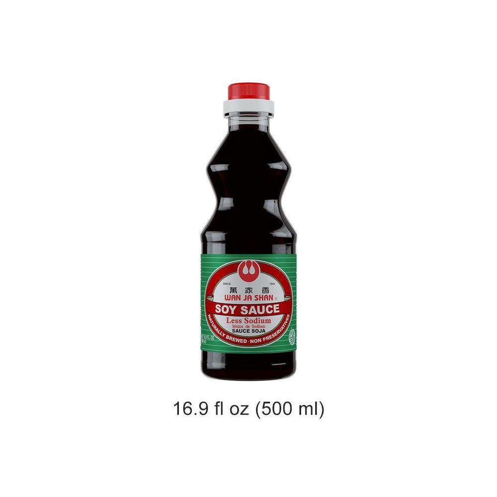 Wanjashan Less Sodium Soy Sauce, 16.9 Fluid Ounce -- 12 Per Case
