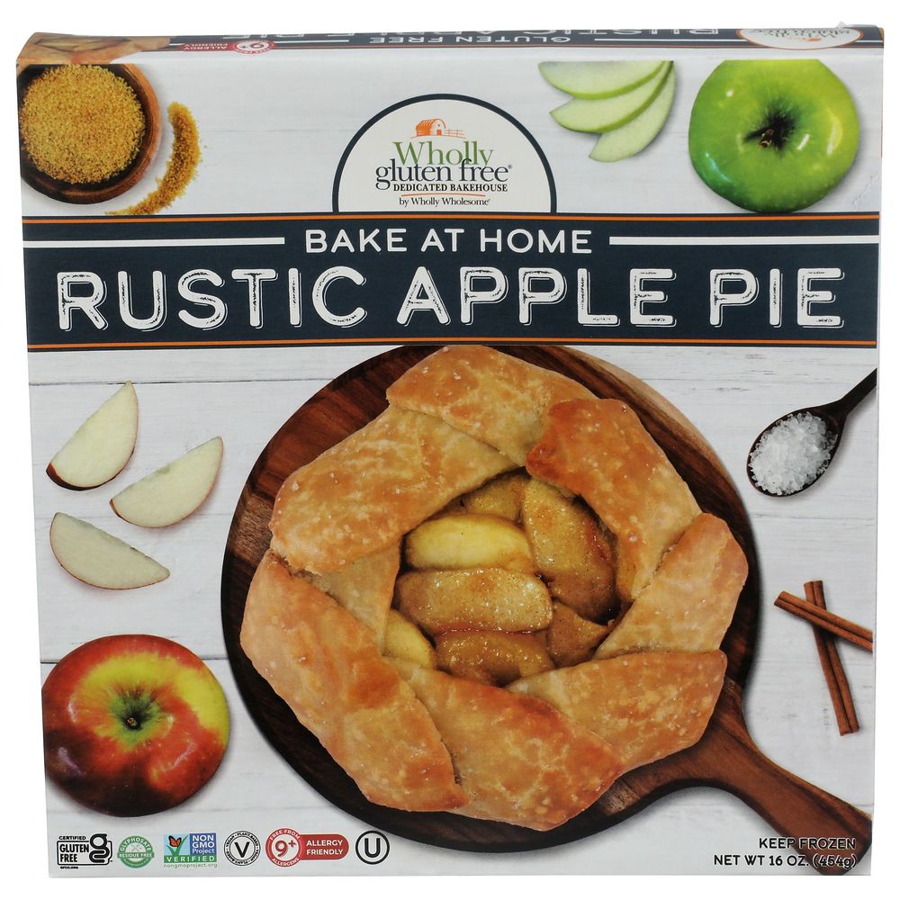 Wholly Wholesome Rustic Apple Pie, 16 Ounce -- 6 Per Case