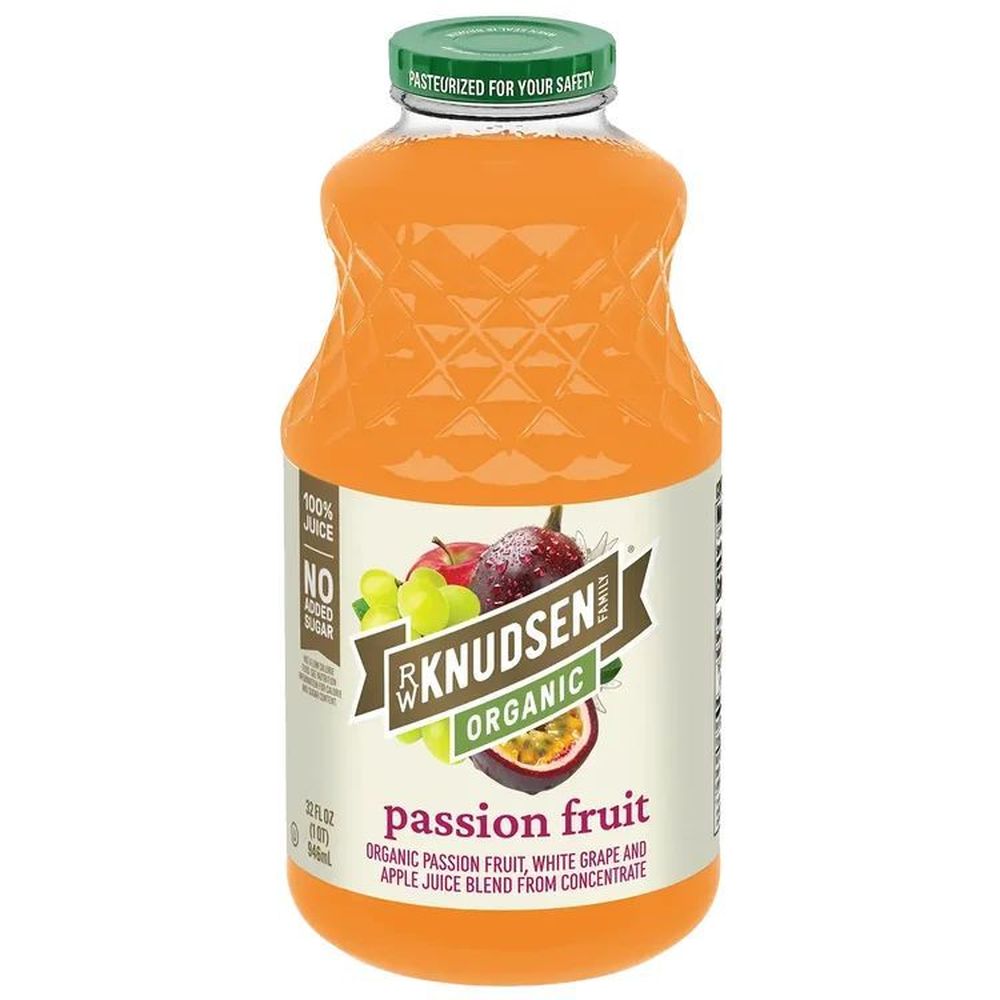Rw Knudson Organic Passion Fruit Juice, 32 Fluid Ounce -- 6 Per Case