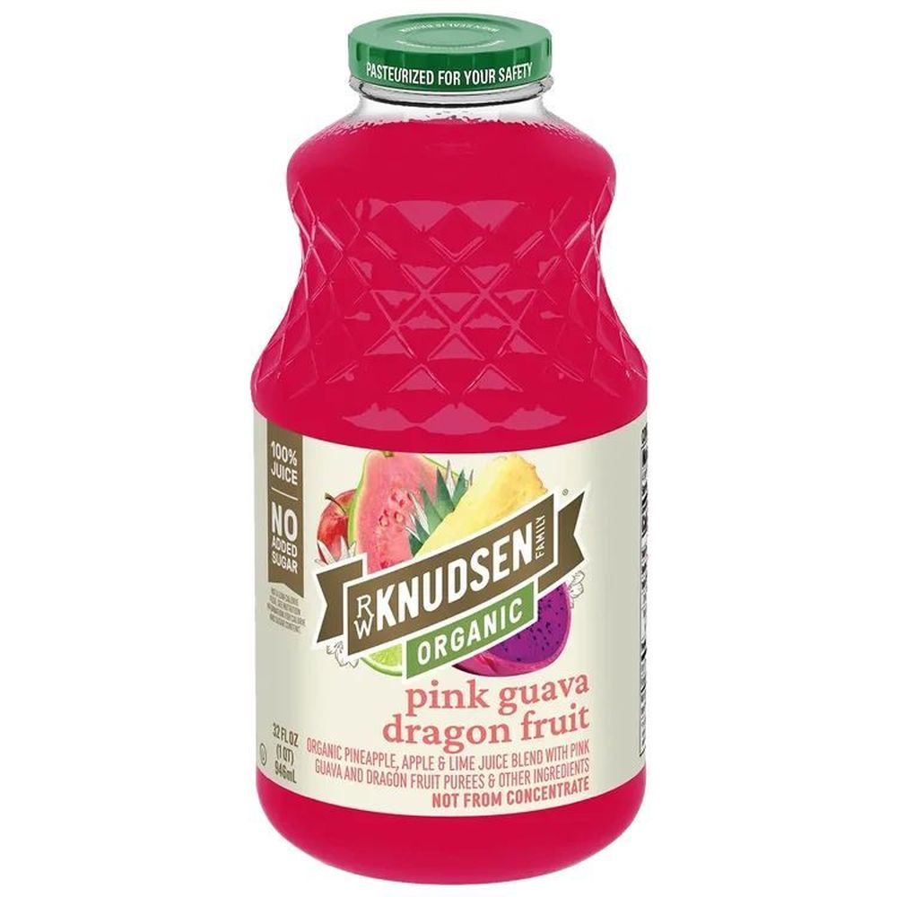 Rw Knudson Organic Pink Guava Dragon Fruit Juice, 32 Fluid Ounce -- 6 Per Case