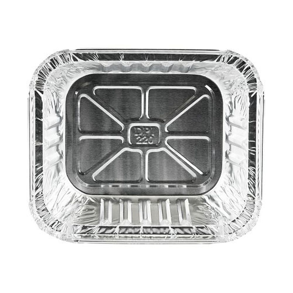 Durable Packaging Aluminum Silver 1 Pound Closeable Oblong Pan, 1000 count